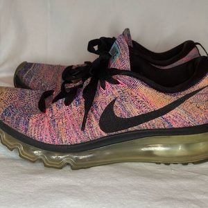 Multicolored Nike Flyknit Air Max Women’s Running Athletic Shoes in Size 7